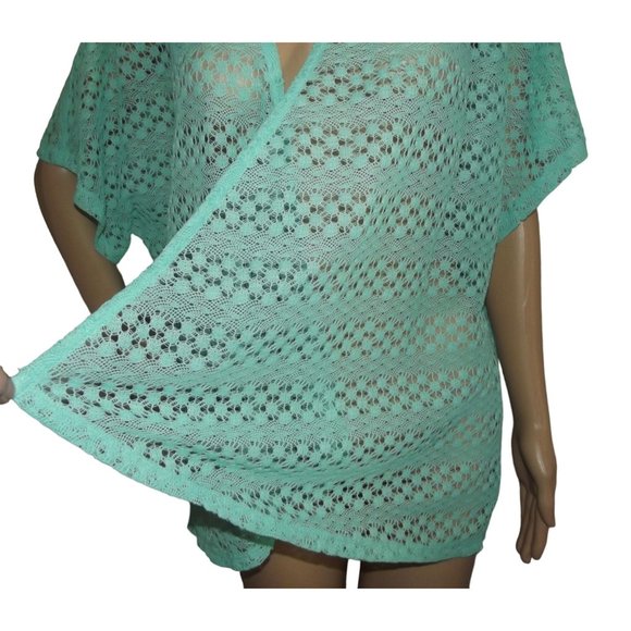 Sag Harbor Sweater XL Honey Dew Green Polyester Cardigan Lightweight open knit - Picture 3 of 10